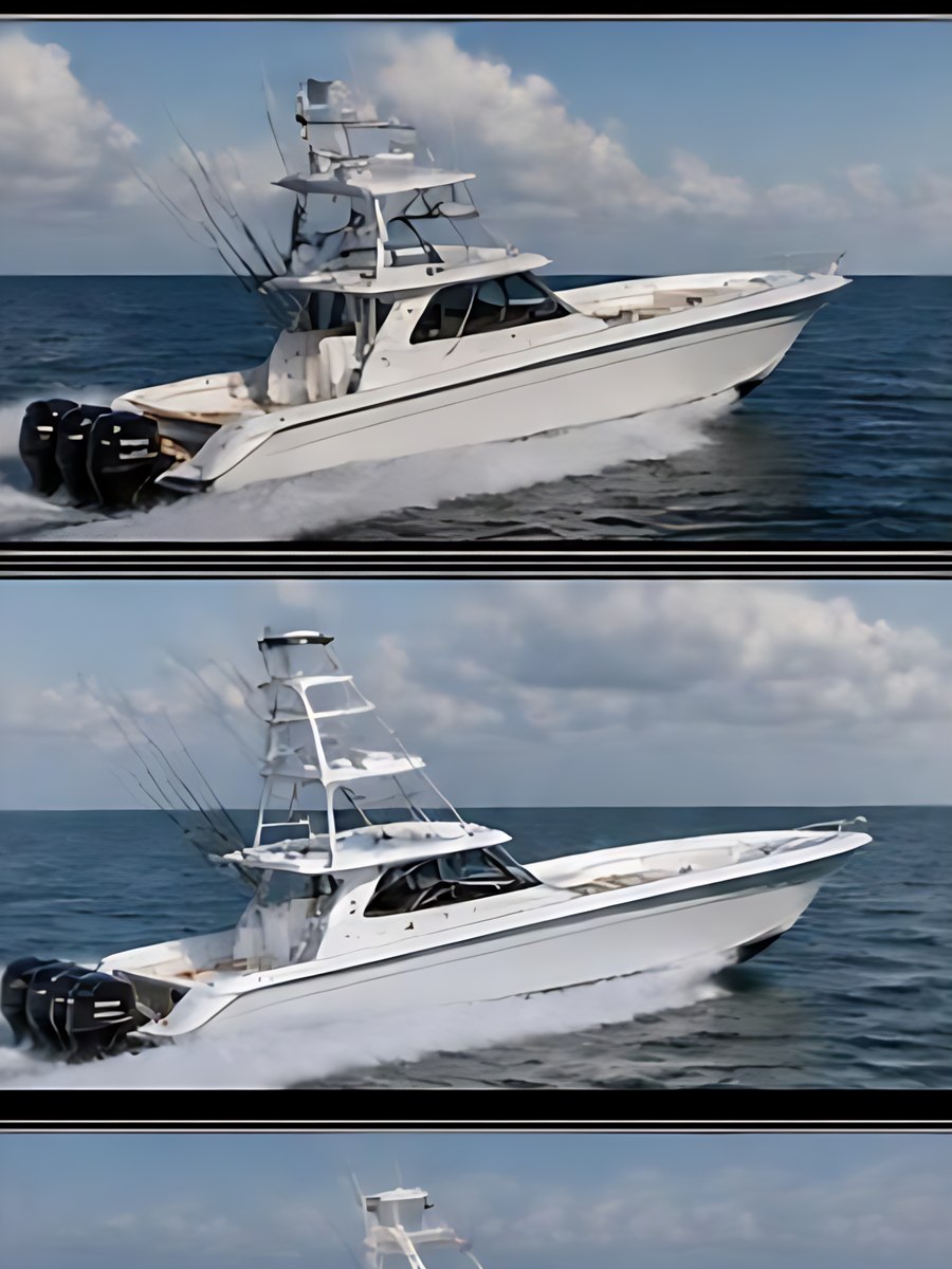 Sport King fishing yachts running on open water